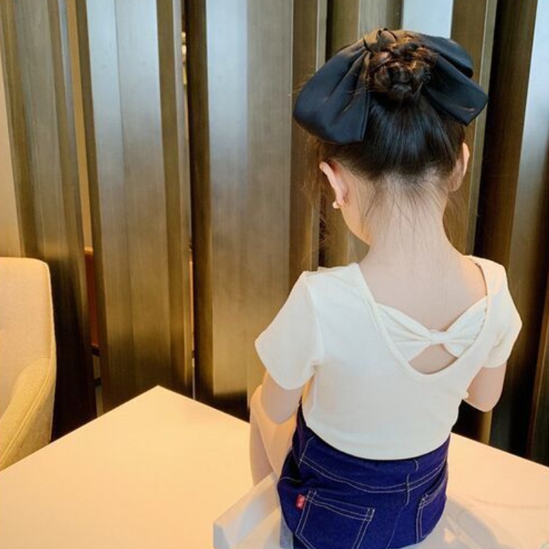 Áo Thun cotton Tay Ngắn Màu Sắc Kẹo Ngọt Dành Cho Bé Gái 1-7 Tuổi