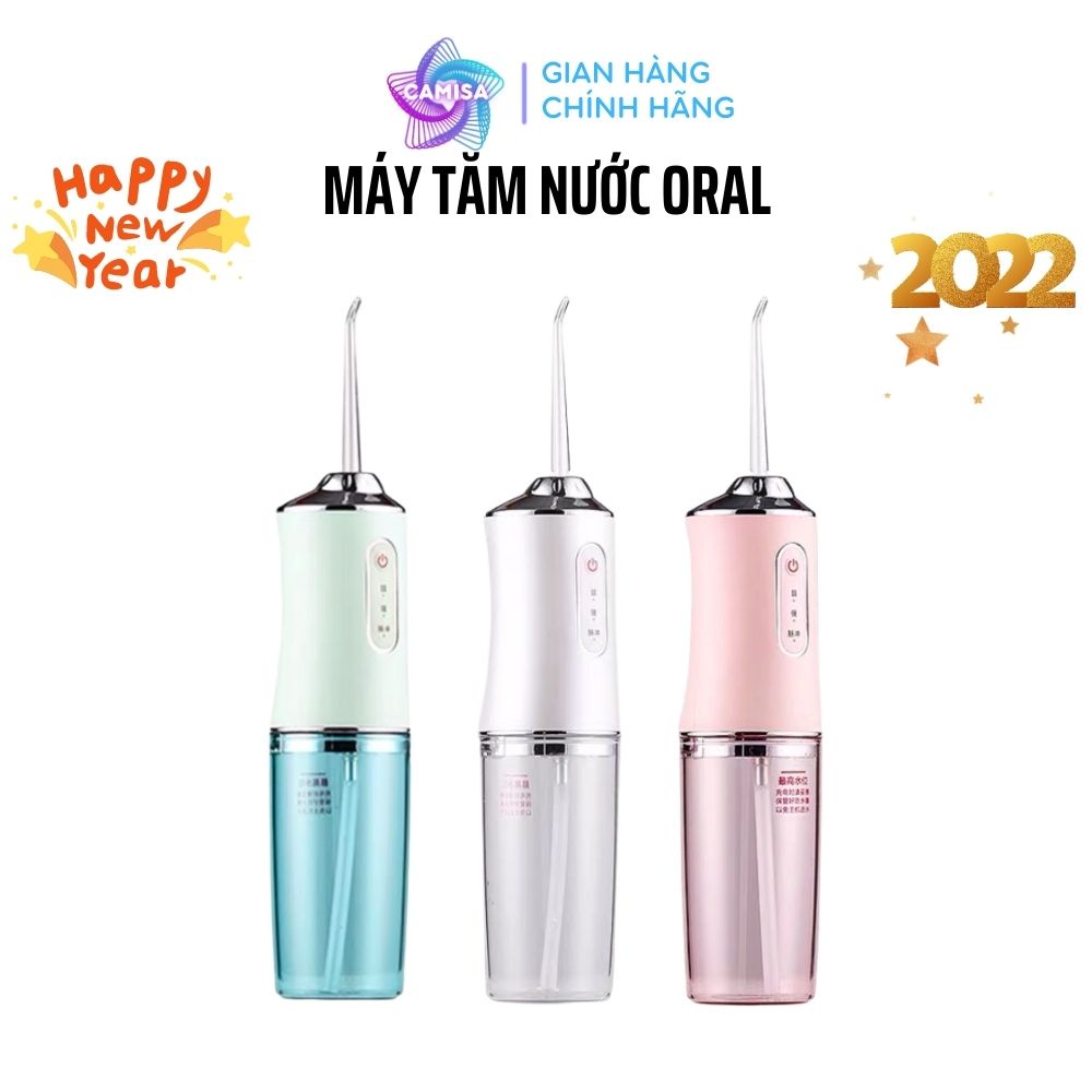 Máy Tăm Nước Oral Irrigator Vệ Sinh Chăm Sóc Răng Miệng Tặng Kèm 4 Đầu Phun Bảo hành 36 Tháng