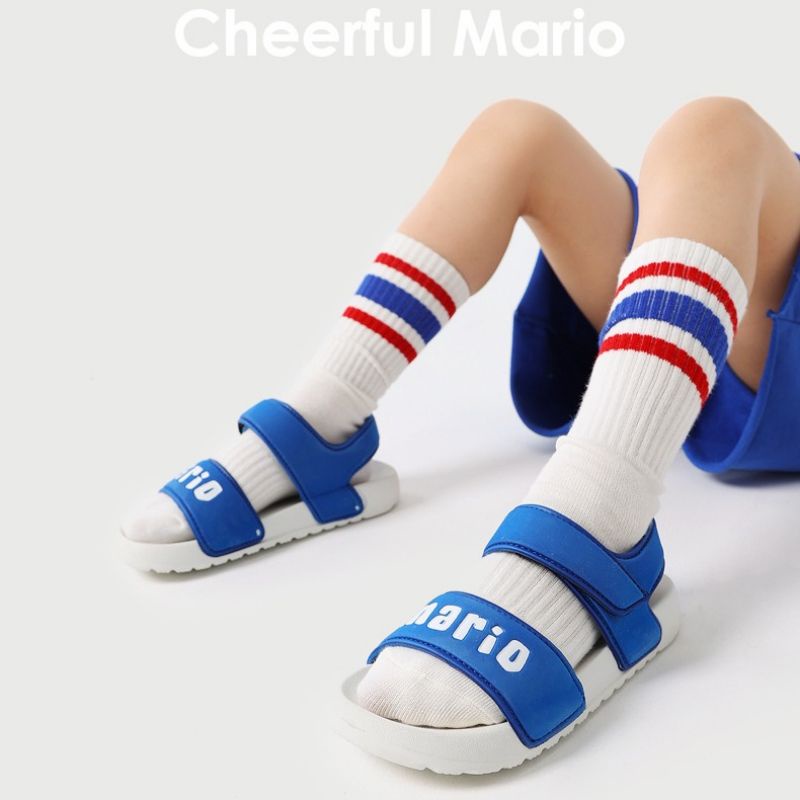 Sandal quai dán Cheerful Mario QL-1108 mẫu mới 2022 cho bé trai gái 2-10 tuổi