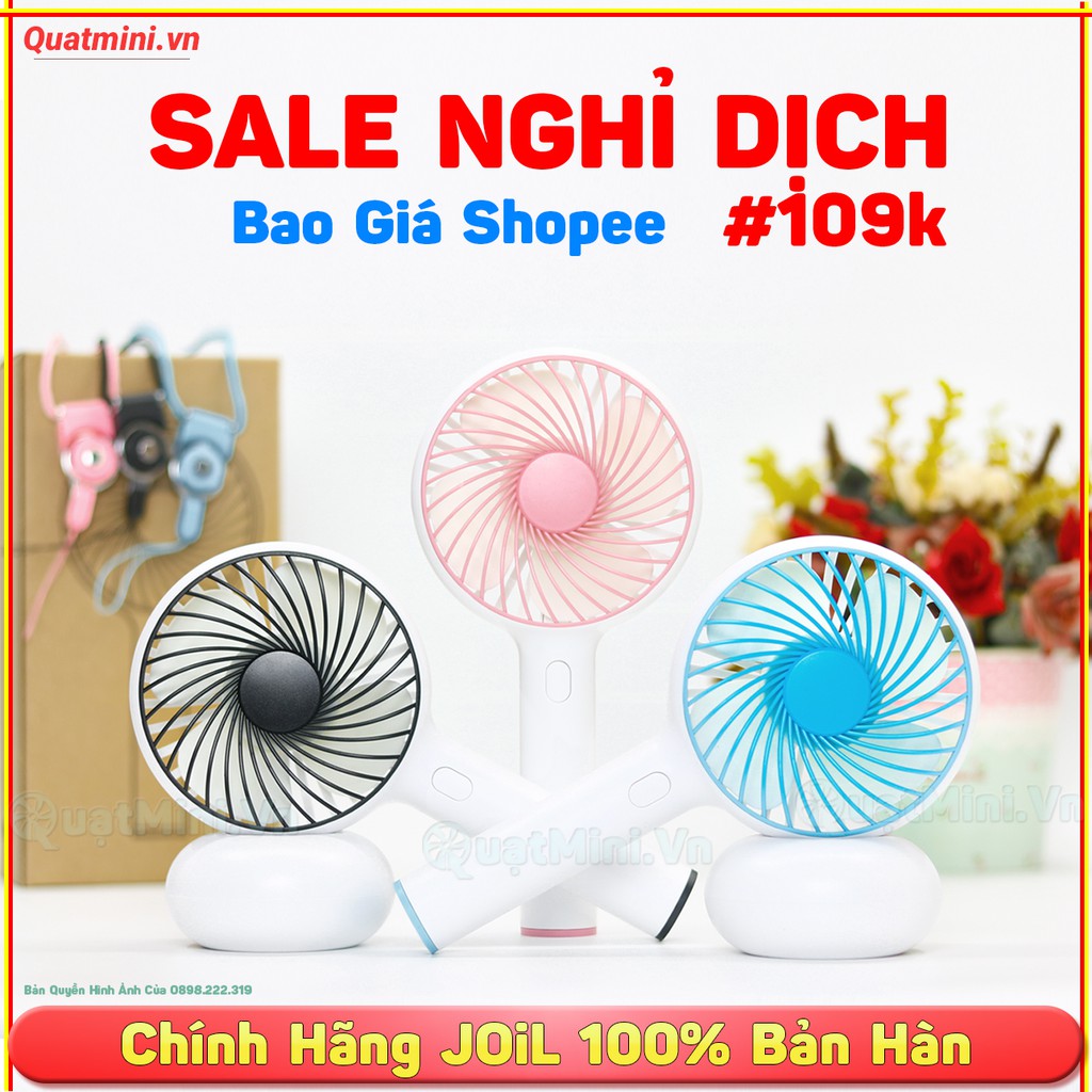 Quạt Cầm Tay Mini JOIL Mát Vô Địch, hiện % Pin