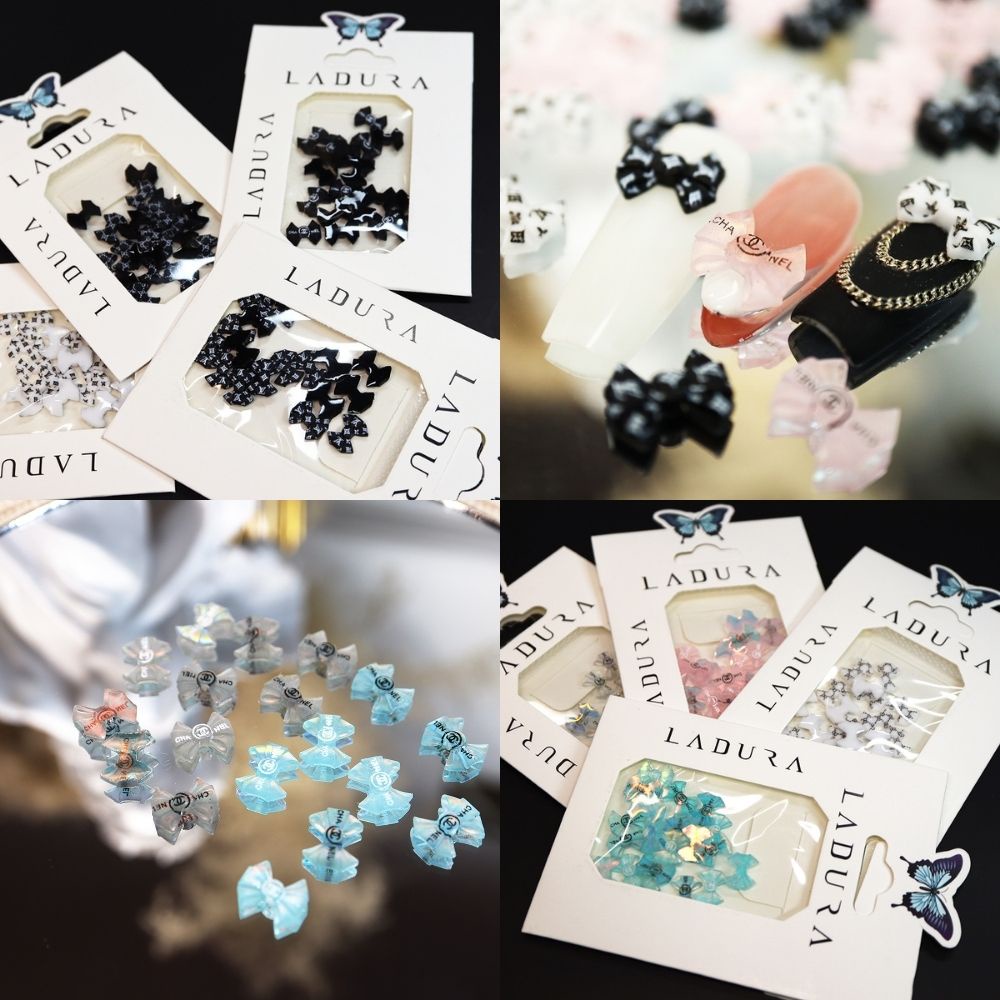 Charm nail nơ thương hiệu NGHI THẢO trang trí móng