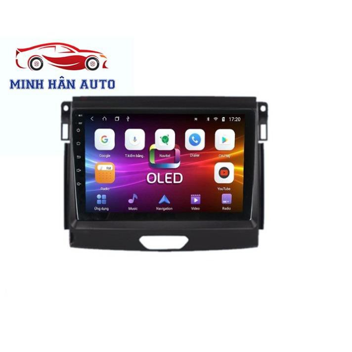 Bộ màn hình Android cho xe FORD RANGER 2017-2019, màn hình dvd Android tích hợp camera lùi, cam hành trình, cam 360