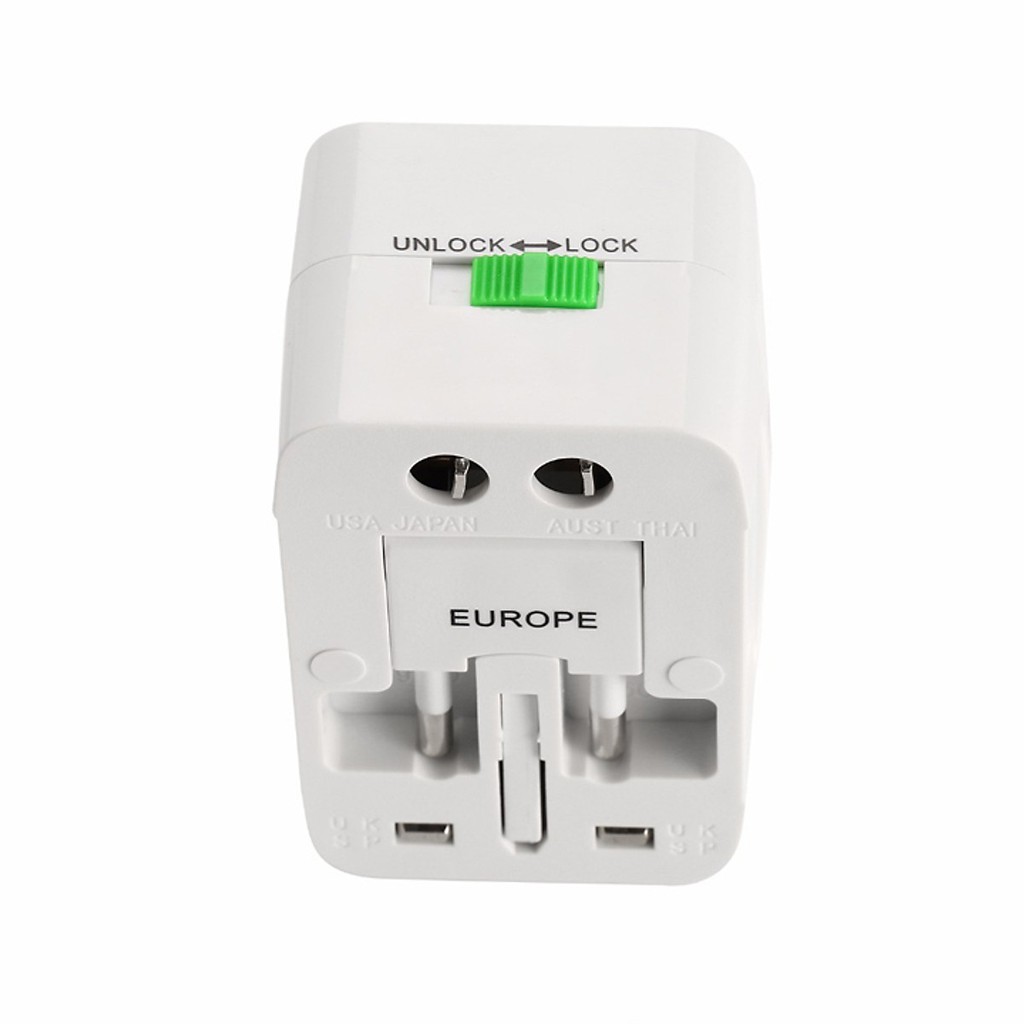 Cục chuyển đổi 3 chia ổ cắm điện du lịch quốc tế Universal Travel AC Adapter CF - Hàng chính hãng