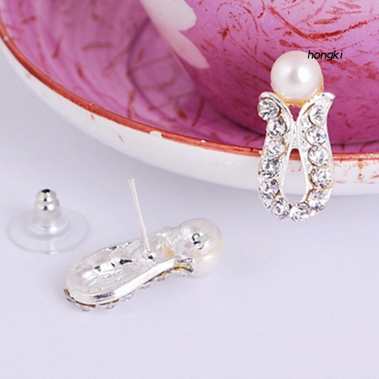 (Hàng Mới Về) Bộ vòng cổ + Bông Tai Đính Ngọc Trai Giả Thời Trang Cho Nữ