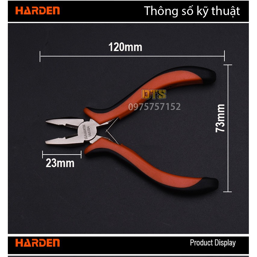 Bộ 2 kìm điện - kìm cắt mini trợ lực HARDEN 4.5 inch, thép CR-V, thiết kế công thái học, lò xo kép - Tiêu chuẩn châu Âu