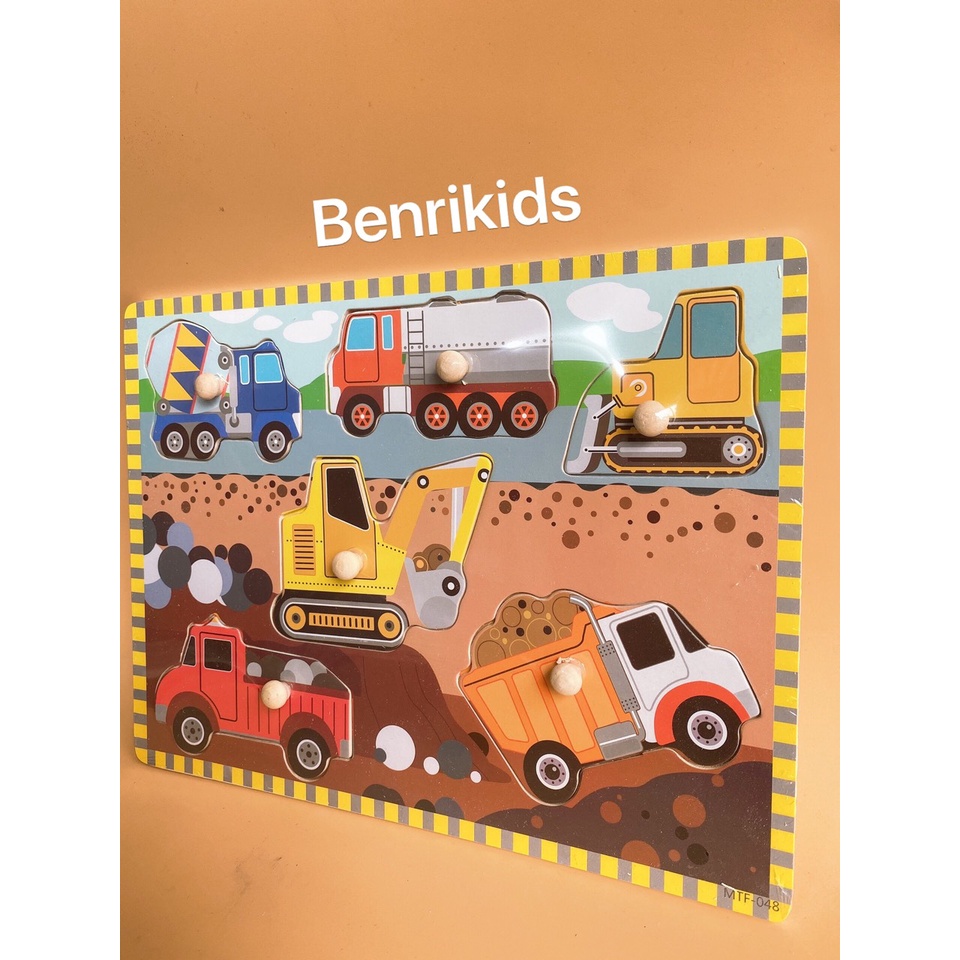 Bảng Ghép Hình Thông Minh Bằng Gỗ Có Núm Cầm Tay Theo Chủ Đề Giúp Trẻ Phát Triển Trí Tuệ