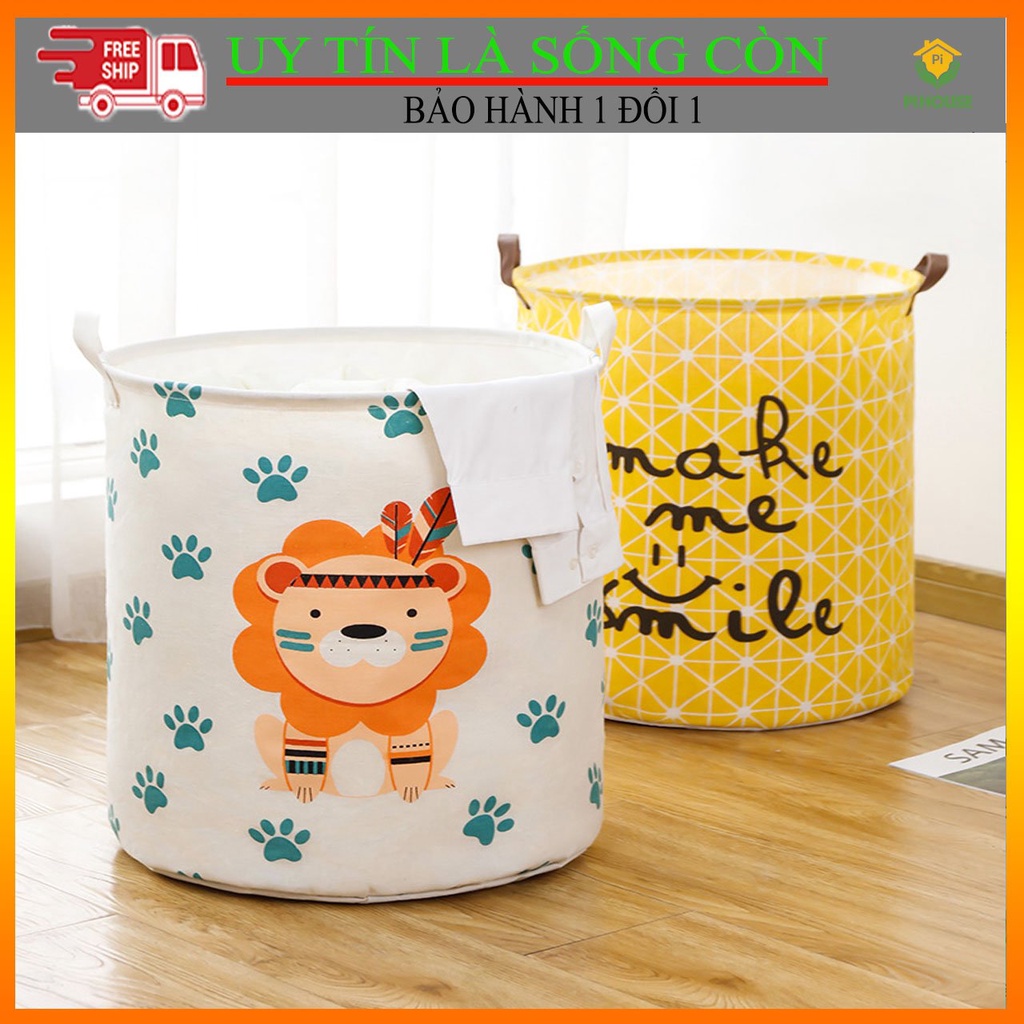 Giỏ Vải Đựng Quần Áo,Sọt Đựng Đồ, Đựng Đồ Chơi Chống Thấm Nước Cao Cấp Có Quai Xách Tiện Lợi