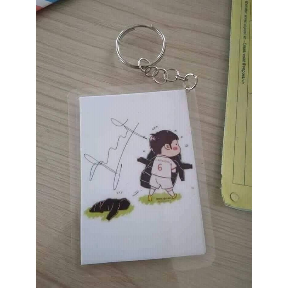 Móc khóa ép plastic THEO YÊU CẦU 2 MẶT