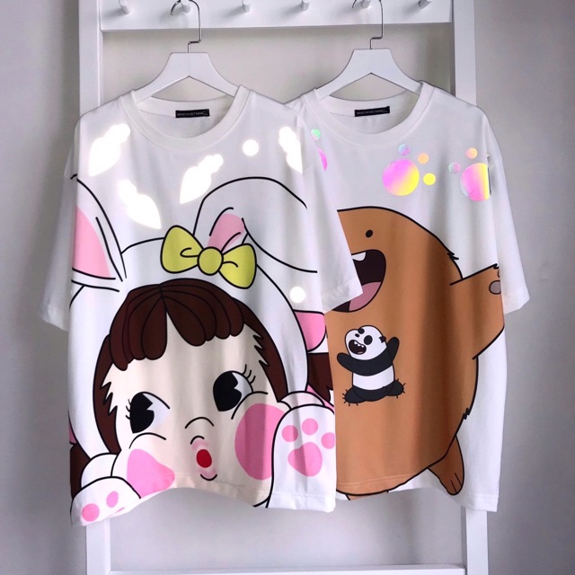 Áo Thun Overtee 3D Phản Quang Tay Lở Ảnh Thật