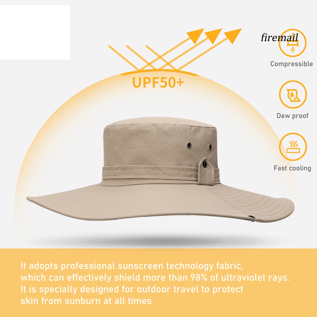 Mũ Rộng Vành Chống Tia UV Nhanh Khô Tiện Dụng Khi Đi Câu Cá