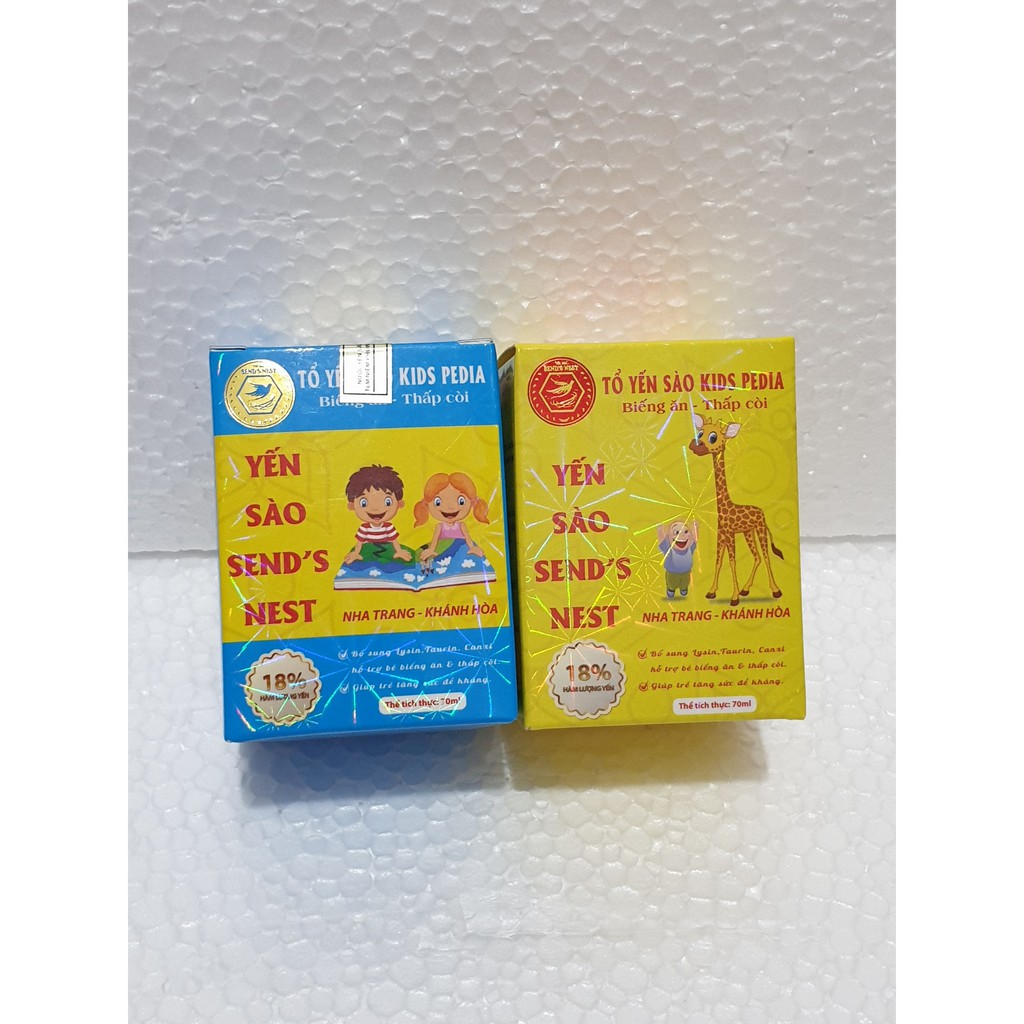 COMBO 6 HỦ TỔ YẾN SÀO KIDS PEDIA+ SEND'S NEST CHO BÉ BIẾNG ĂN VÀ THẤP CÒI (18% YẾN TỔ)