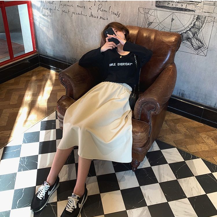 Chân váy thun, chân váy dài lưng thun hàng Quảng Châu Freeszie | BigBuy360 - bigbuy360.vn