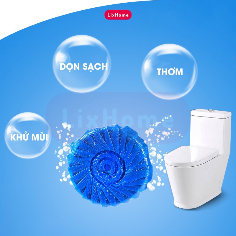 Viên tẩy bồn cầu khử mùi toilet, diệt khuẩn set 10 viên, viên thả bồn cầu, vệ sinh toilet công nghệ Hàn Quốc