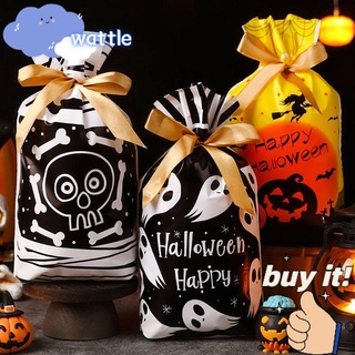Bộ 50 Túi Đựng Bánh Kẹo Bằng Nhựa Cho Dịp Halloween