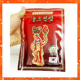 Cao Dán Hồng Sâm Gold Insam Đỏ Chính Hãng Hàn Quốc, Túi 20 miếng