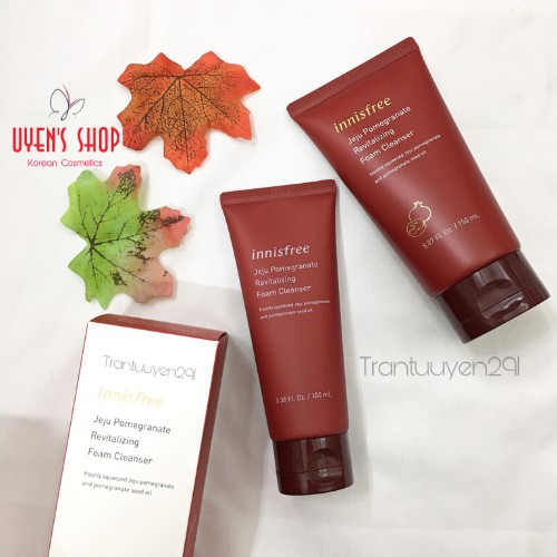 Sữa Rửa Mặt Chiết Xuất Lựu Innisfree Jeju Pomegranate Revitalizing Foam Cleanser