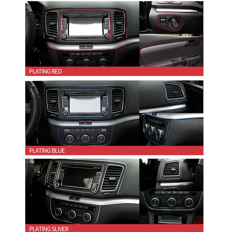 Dải dán trang trí nội thất/bảng điều khiển xe ô tô SEAMETAL thiết kế linh hoạt 3/5m DIY