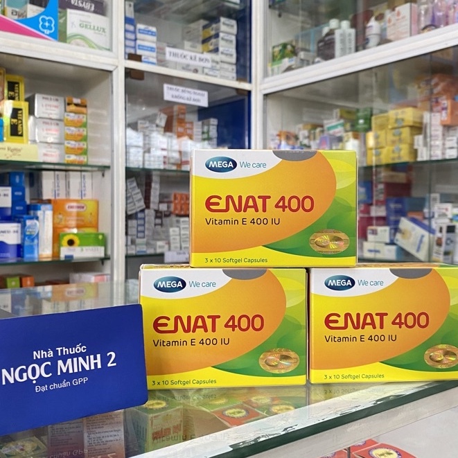 Chính Hãng Enat 400 iu Vitamin E  hộp 30 viên  enat400 , e nat , 400