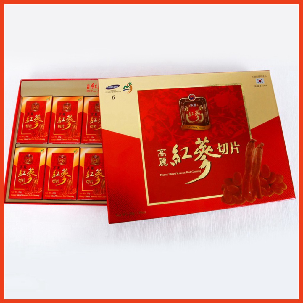 [Flash Sale] Hồng Sâm thái lát tẩm Mật Ong SAMBOK Hàn Quốc hộp 200g (Honey Sliced Korean Red Ginseng) | BigBuy360 - bigbuy360.vn