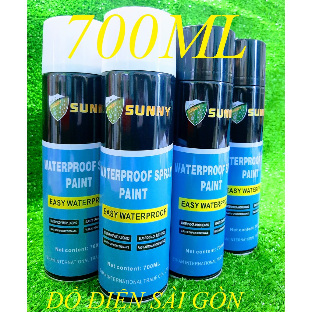700ml Chai Xịt Chống Thấm Chống Dột Chuyên Dụng DEWEI Chống Thấm Mái/Tường/Kim Loại...Nhiều màu (Trắng, Đen)