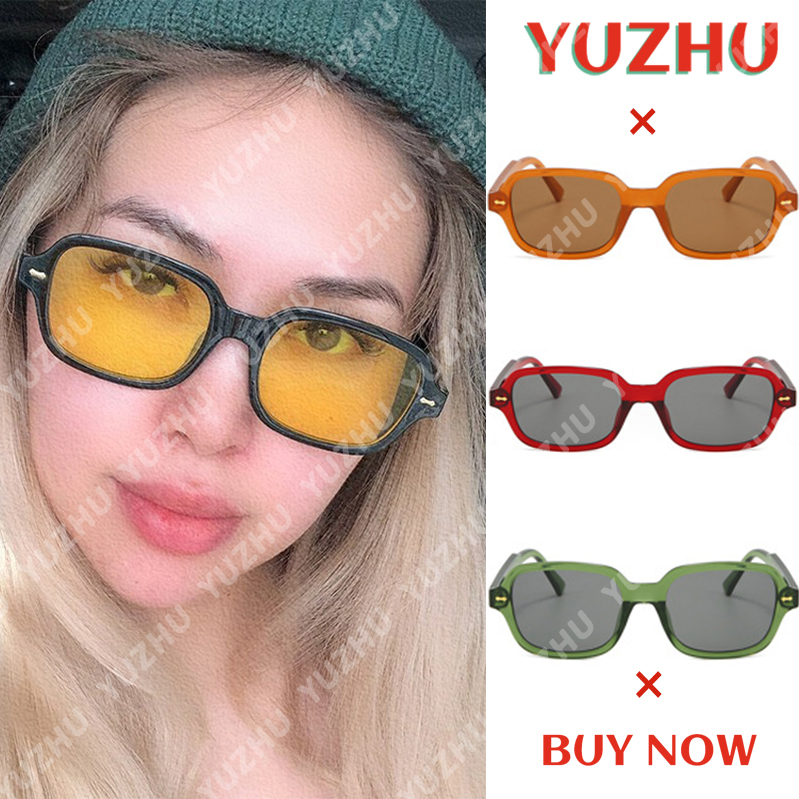 Kính Mát Gọng Chữ Nhật Phong Cách Retro Phương Tây Cho Nữ