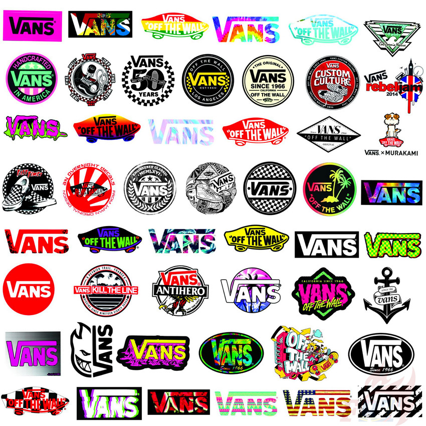 ❉ Vans - Series 03 HipHop Fashion Brand Logo Stickers ❉ 50Pcs/Set Fans Collection Harajuku DIY Fashion Luggage Laptop Skateboard Doodle Decals Stickers