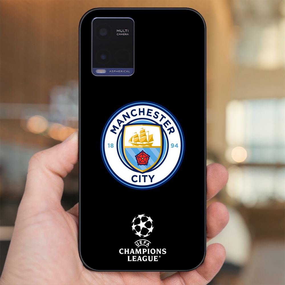 Ốp lưng Vivo Y21 viền đen in hình Manchester City MC