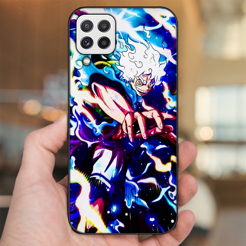 Ốp lưng Samsung A22 4G, A22 5G viền đen in hình Luffy One Piece