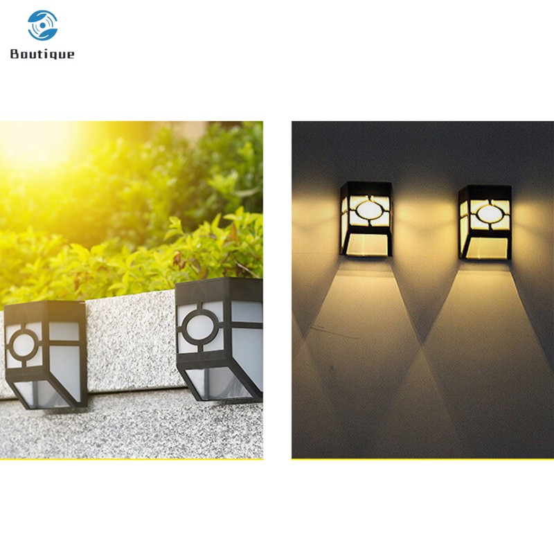 Set 4 Đèn Led Gắn Tường Ngoài Trời Sử Dụng Năng Lượng Mặt Trời