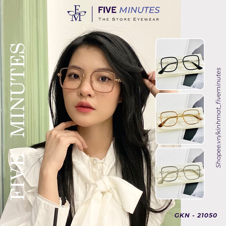 Gọng kính cận nữ, form mắt vuông Basic 21050 nhiều màu Pastel - Five Minutes Eyewear