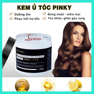 Kem ủ tóc pinky pinky dưỡng tóc siêu mềm mượt phục hồi tóc hư tổn lecaro