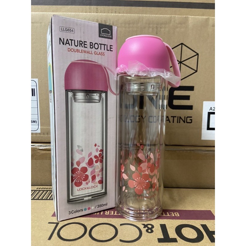 BÌNH ĐỰNG NƯỚC THUỶ TINH 2 LỚP 350ML - LLG654