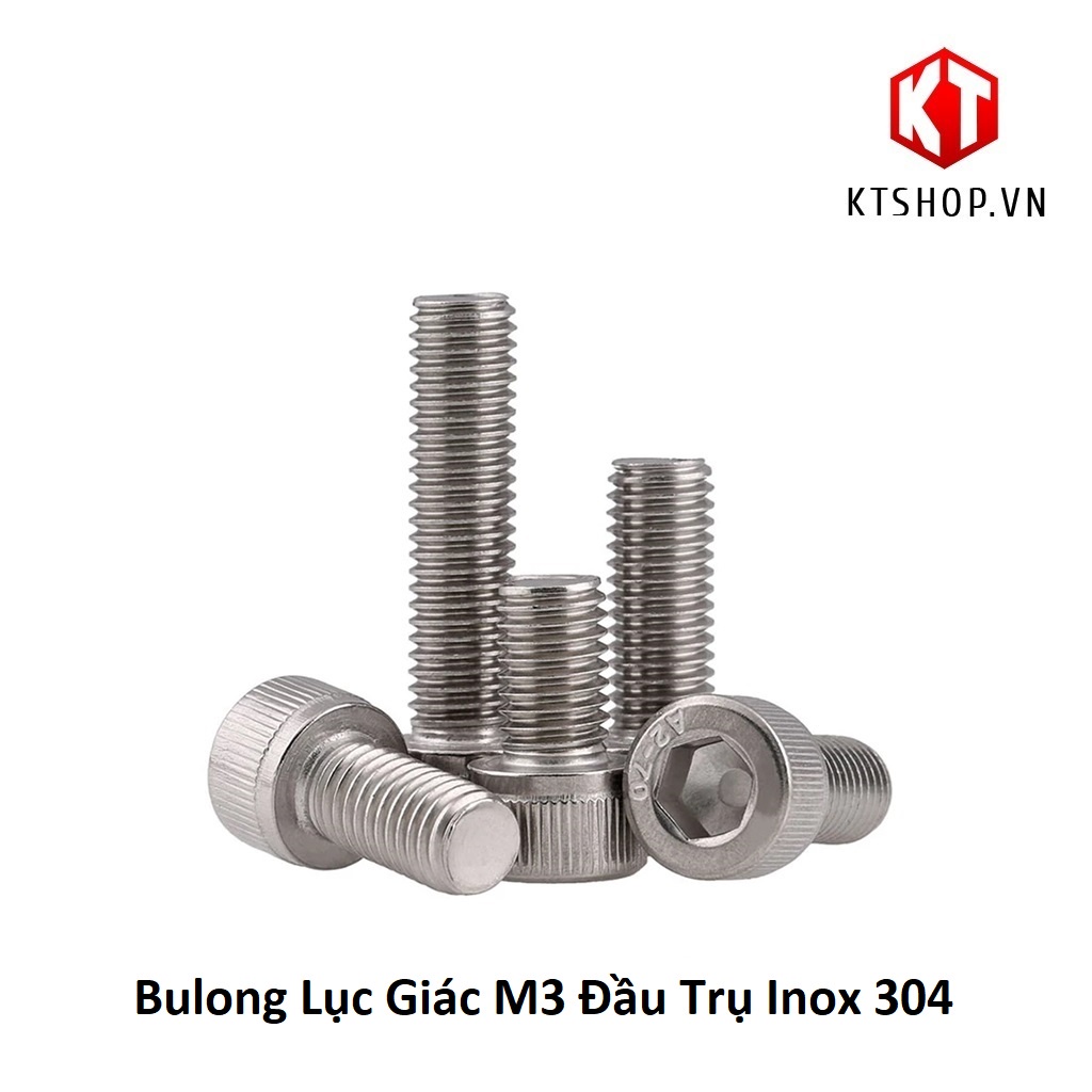 Bulong Lục Giác Đầu Trụ M3 Inox 304