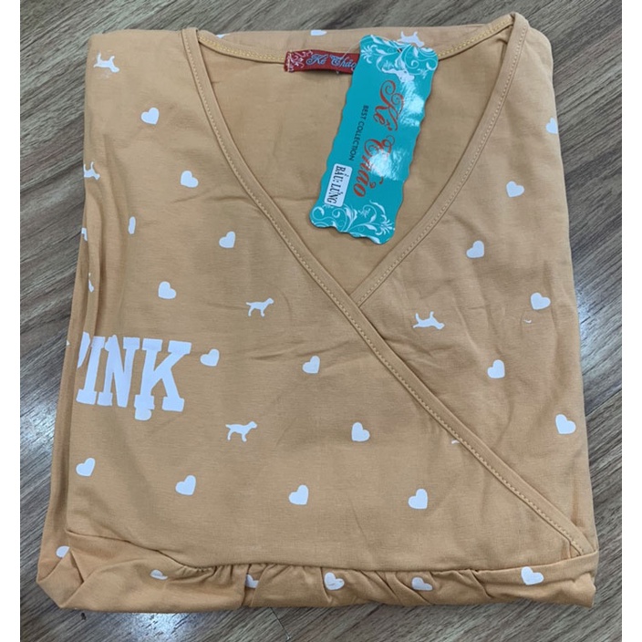 [40-65KG] Đồ bộ bầu cotton lửng mặc nhà và cho bé ty vải thun cotton lạnh thoáng mát dễ chịu co dãn nhiều không xù