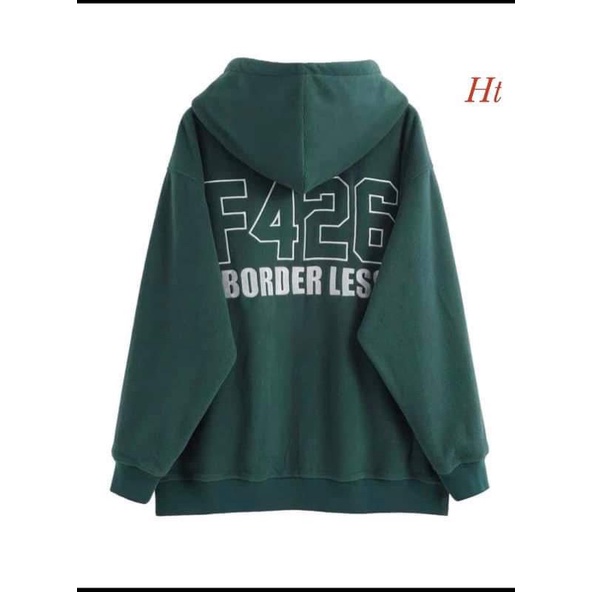 Áo khoác nỉ cotton F426 rêu HT12