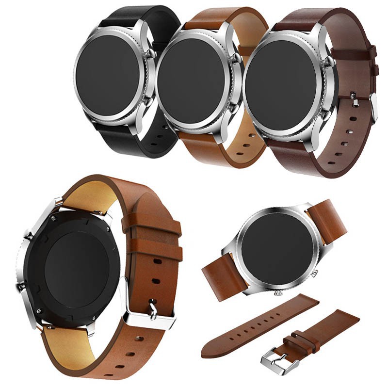 Dây đeo bằng da 22MM cho đồng hồ Samsung Gear S3 Frontier / S3 Classic