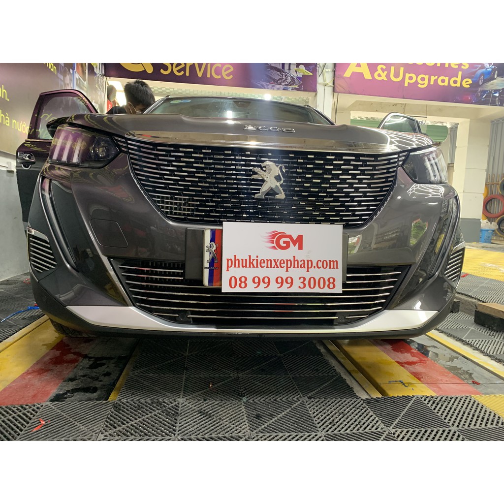 Nẹp trang trí phần đầu cản trước PEUGEOT 2008, ốp trang trí cản trước 2008, thanh dán trang trí 2008