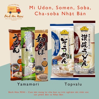 Mì Udon Sanuki, Somen Lạnh, Soba/Cha-Soba Topvalu/Yamamori  Nhật Bản - Bách Hóa Mini