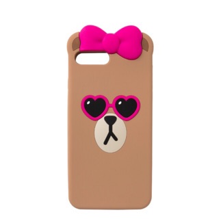 Ốp lưng iphone 7 plus silicon gấu choco
