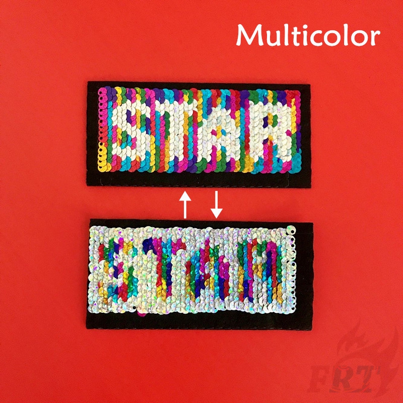 Sticker ủi thêu hình ngôi sao 5 cánh（☸ Letter Sequins Patch ☸）