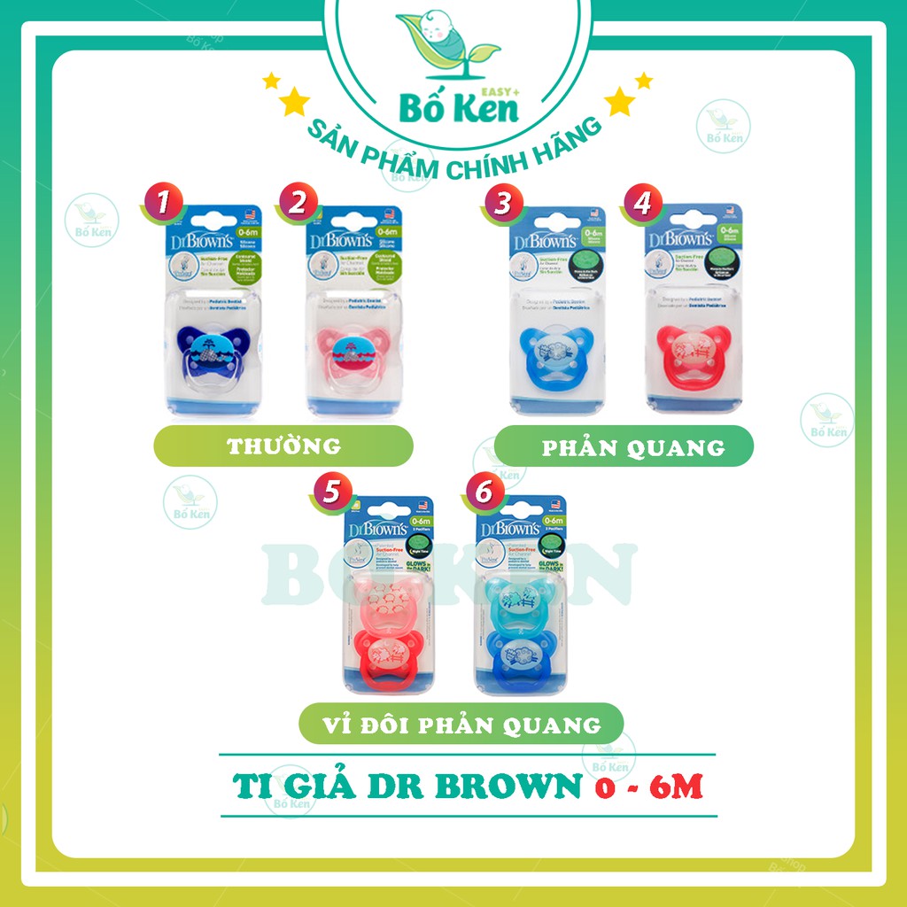 Shop Bố Ken Ti Giả Chỉnh Nha Dr Brown's [Cam kết 100% Chính Hãng]