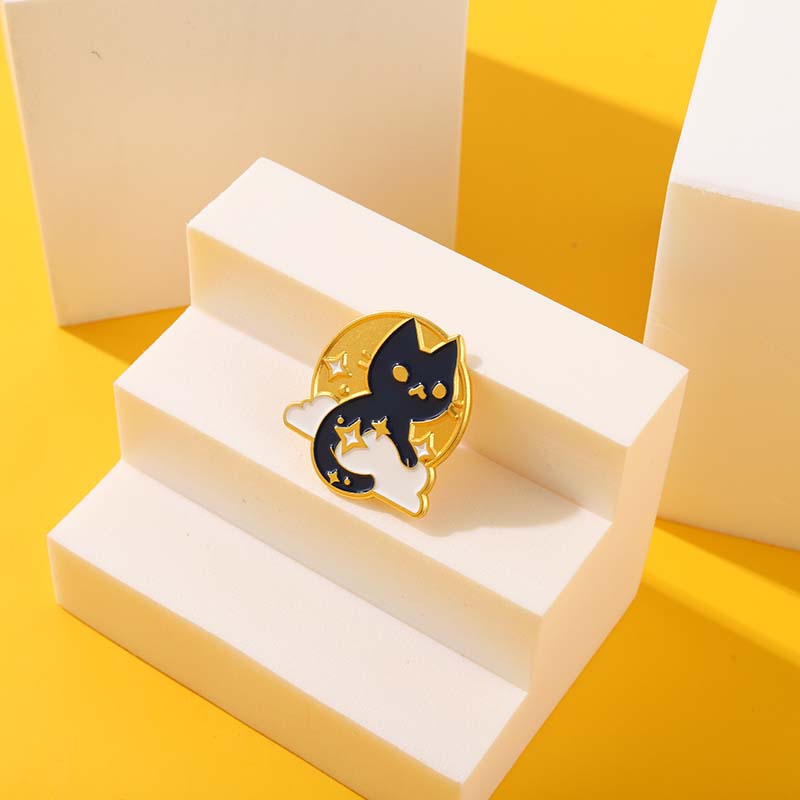Ghim cài áo hình mèo hoạt hình dễ thương dành cho nữ