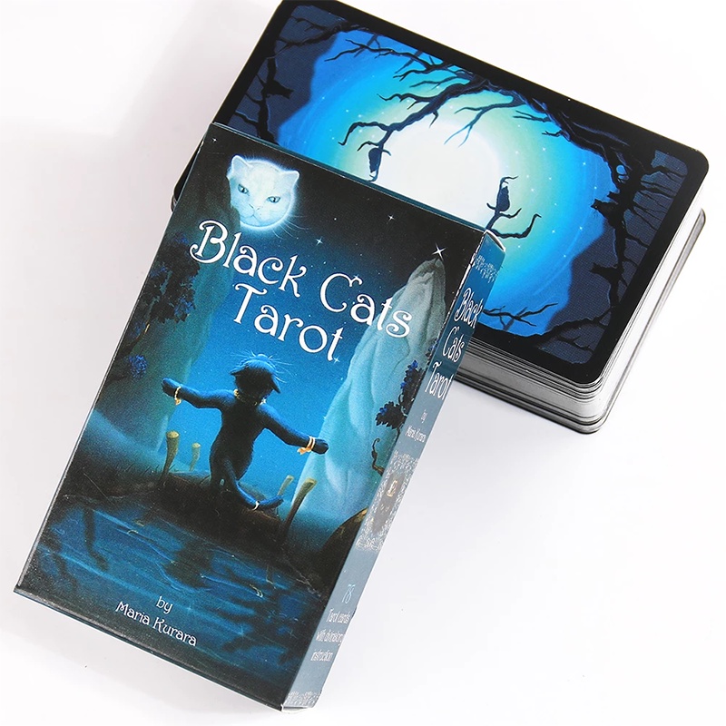 Black Cats Tarot Card Games 78PCS
