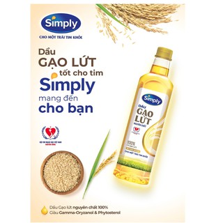 Dầu Simply Gạo Lứt Chai 1 Lít