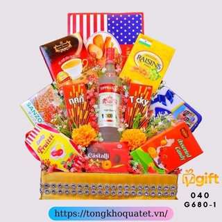 Giỏ quà tết mẫu giỏ 680 - 700