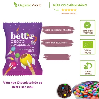 Viên kẹo Chocolate sắc màu hữu cơ - Organic Choco Spaceships Bett’r 70g
