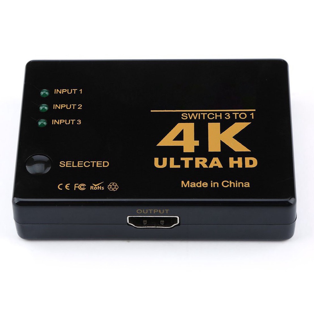 [New promo]3x1 Rectangle 4k X 2k 3D HDMI-compatible Switcher Hub Port Switches HD1080p