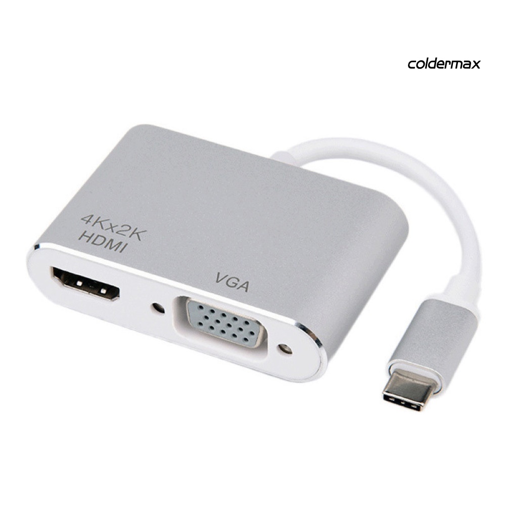 Bộ Chuyển Đổi Usb C Sang Hdmi-Compatible Vga Adapter 4k Hd Type-C Cho Macbook