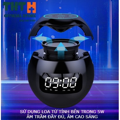 Loa Bluetooth Mini Cao Cấp Kiêm Đồng Hồ Báo Thức Để Bàn Kimiso K12 Bảo Hành 6 Tháng.