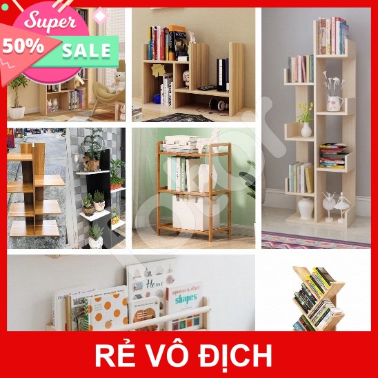 [5❤️][FREESHIP] KỆ SÁCH GỖ XƯƠNG CÁ, 7 NGĂN CHỮ T, TREO TƯỜNG, XƯƠNG RỒNG, CHỮ U 8 NGĂN, 3 TẦNG 50cm [HCM]